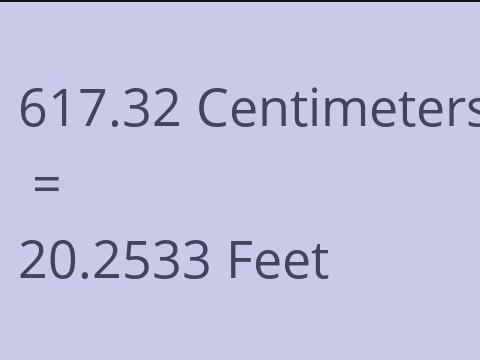 617.32 CM TO FEET