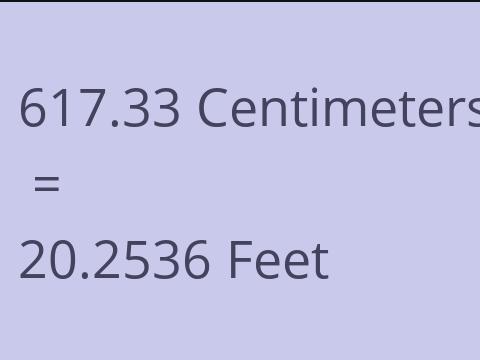 617.33 CM TO FEET