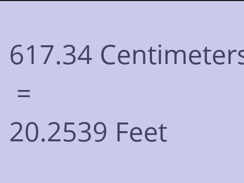 617.34 CM TO FEET