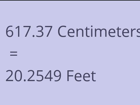 617.37 CM TO FEET