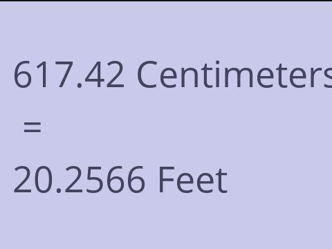 617.42 CM TO FEET