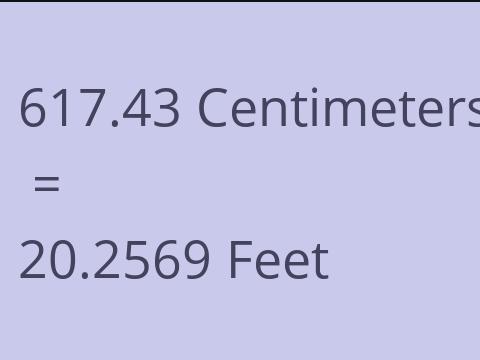 617.43 CM TO FEET