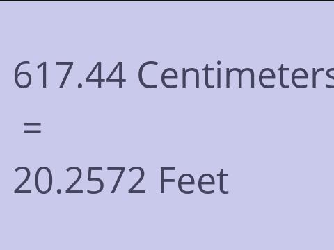 617.44 CM TO FEET