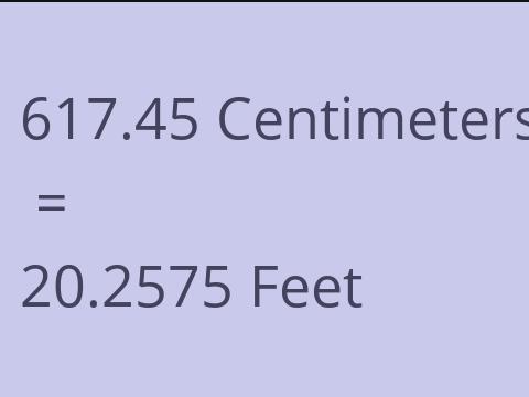 617.45 CM TO FEET