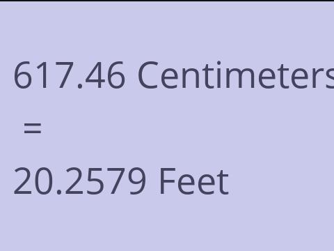 617.46 CM TO FEET