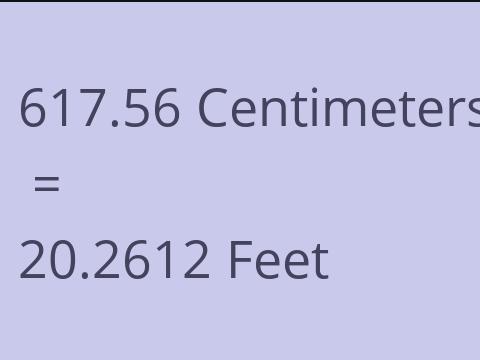 617.56 CM TO FEET