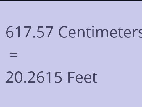 617.57 CM TO FEET