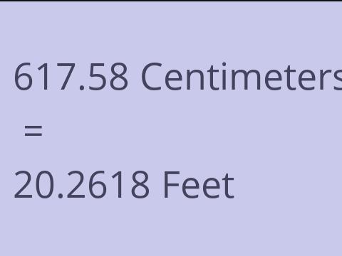 617.58 CM TO FEET