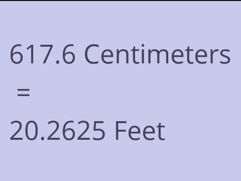 617.6 CM TO FEET