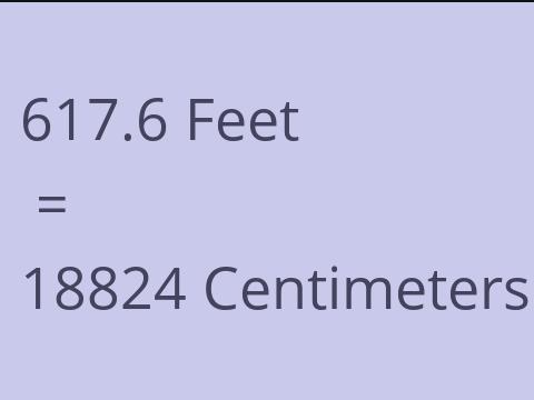 617.6 FEET TO CM