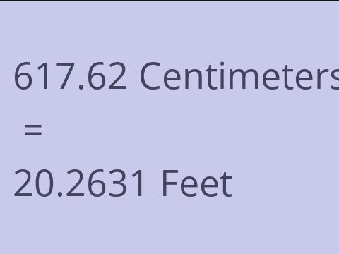 617.62 CM TO FEET