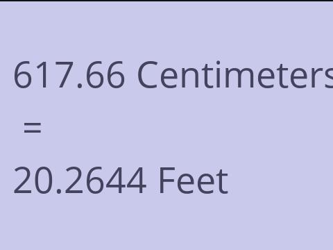 617.66 CM TO FEET