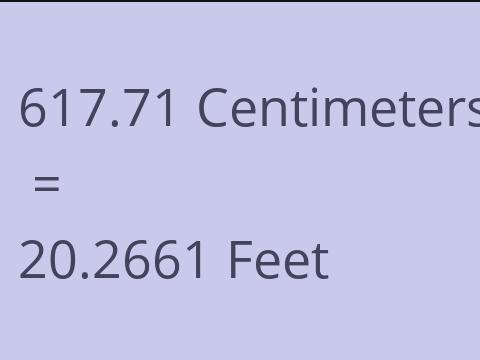 617.71 CM TO FEET