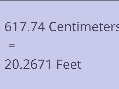 617.74 CM TO FEET