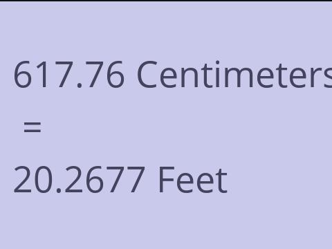 617.76 CM TO FEET