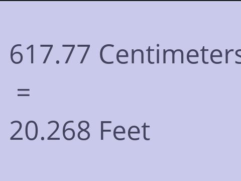 617.77 CM TO FEET