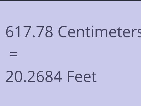 617.78 CM TO FEET