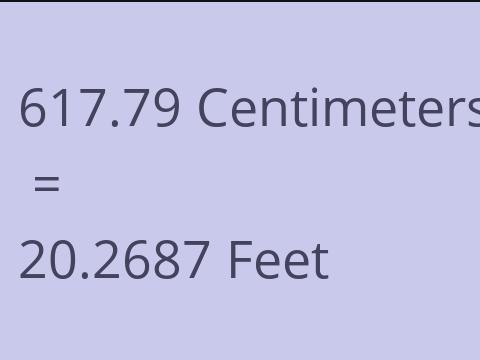 617.79 CM TO FEET