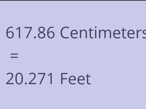 617.86 CM TO FEET