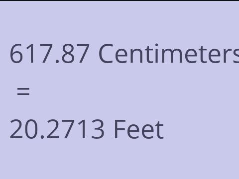 617.87 CM TO FEET