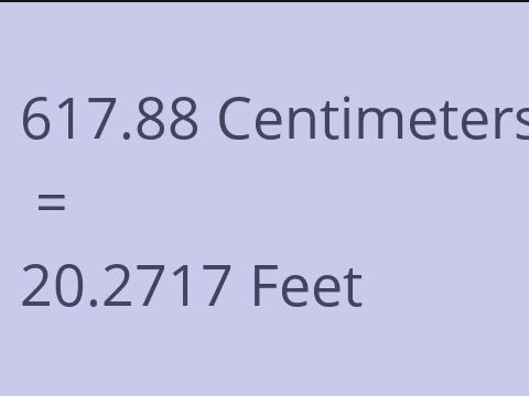 617.88 CM TO FEET