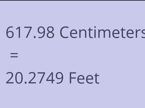 617.98 CM TO FEET