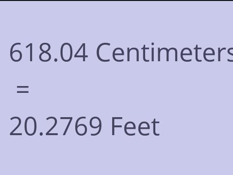 618.04 CM TO FEET