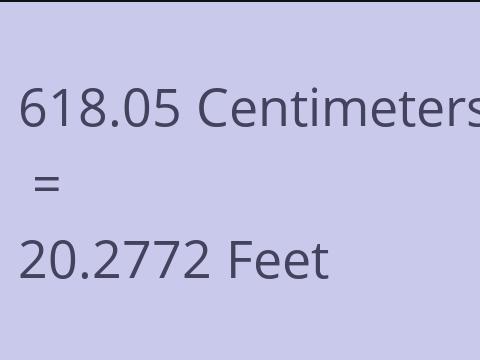 618.05 CM TO FEET