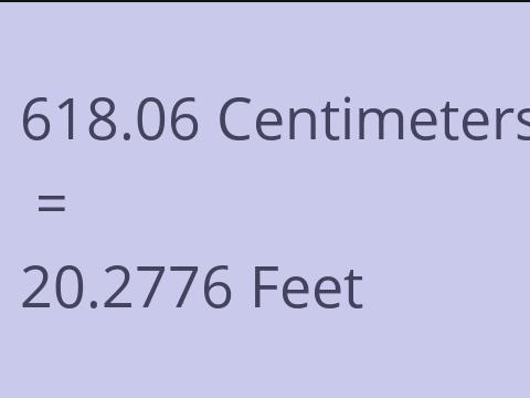 618.06 CM TO FEET