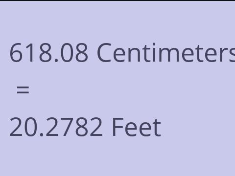 618.08 CM TO FEET