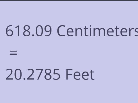 618.09 CM TO FEET