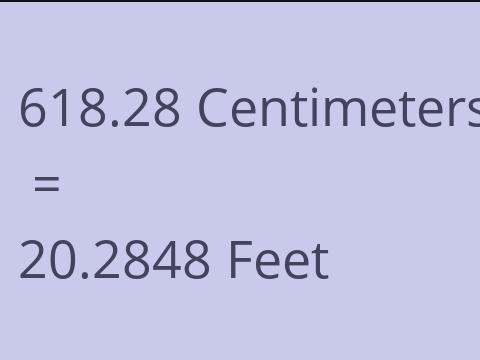 618.28 CM TO FEET