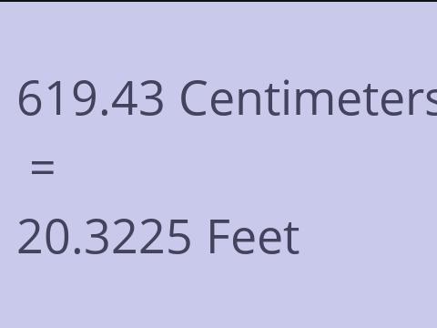 619.43 CM TO FEET