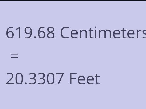 619.68 CM TO FEET