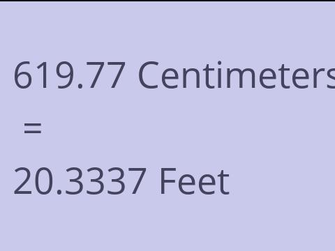 619.77 CM TO FEET