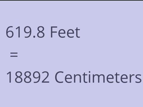 619.8 FEET TO CM