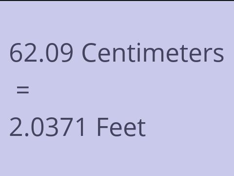 62.09 CM TO FEET