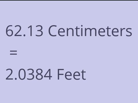 62.13 CM TO FEET