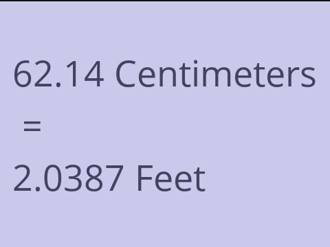 62.14 CM TO FEET