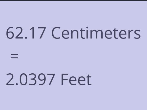 62.17 CM TO FEET