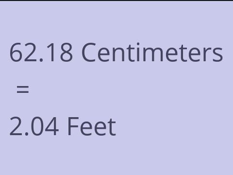 62.18 CM TO FEET