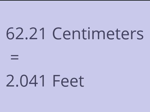 62.21 CM TO FEET