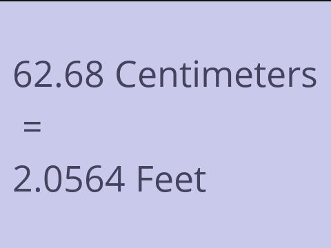 62.68 CM TO FEET