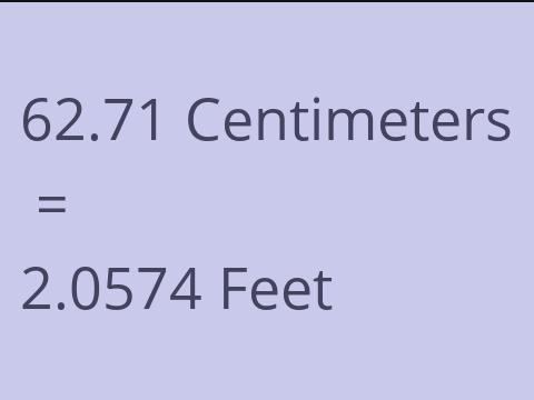 62.71 CM TO FEET