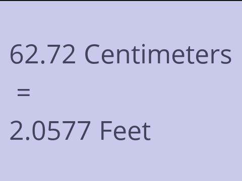 62.72 CM TO FEET