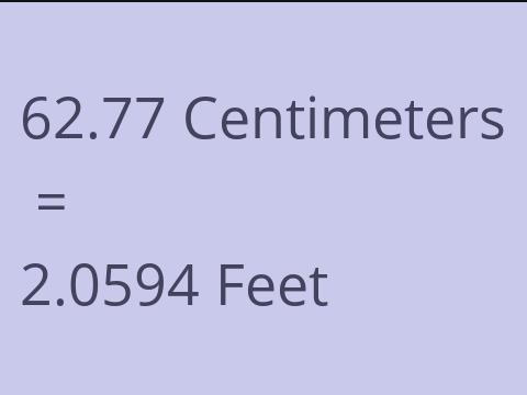 62.77 CM TO FEET