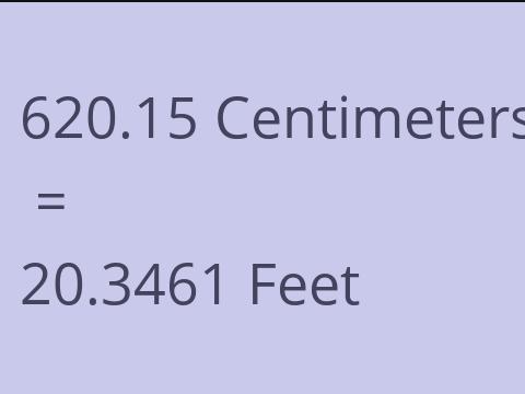 620.15 CM TO FEET