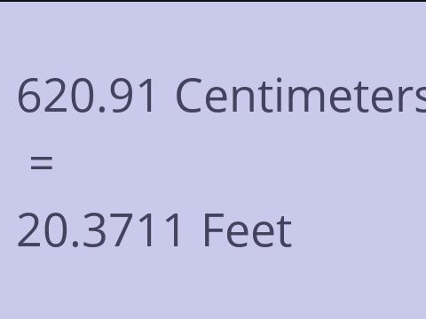 620.91 CM TO FEET