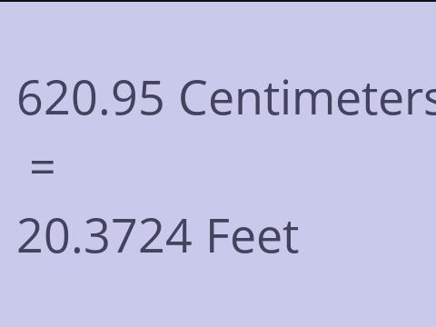 620.95 CM TO FEET