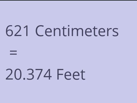 621 CM TO FEET